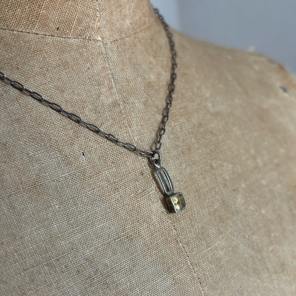Citrine Sterling Silver Necklace